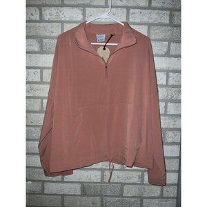 prAna Women’s Railay Pullover 1/4 Zip 1 Zip Pocket 1 Regular Tie Bottom Size XL